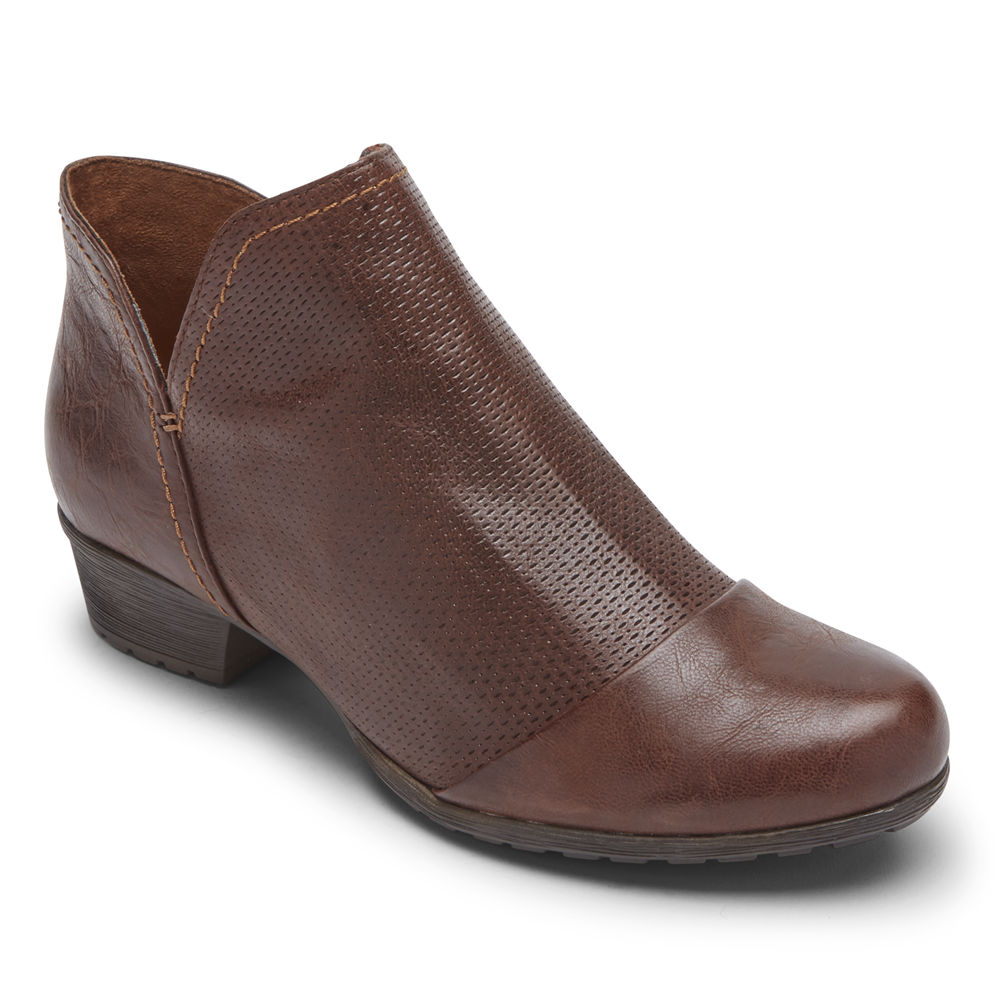 Rockport Womens Boots Burgundy - Cobb Hill Gratasha V-Cut - UK 096-VFECUY